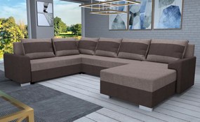 Univerzális ülőgarnitúra, sötétbarna/világosszürke Taupe, ANDRES U UNI