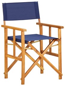 vidaXL kék tömör akácfa rendezői szék