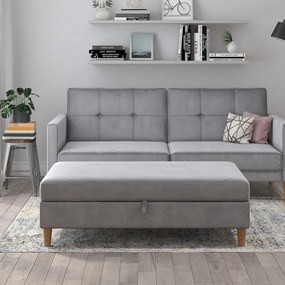 Világosszürke bársony lábtartó Lilly – Støraa