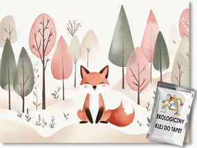 Fotótapéta Flizelina Gyerekek Mese Erdő Fák Állat Róka 100x75 ragasztó