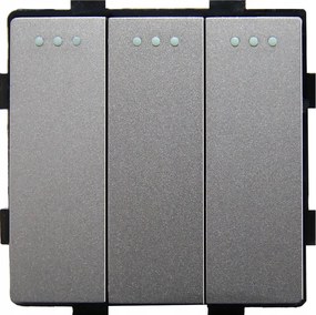 Kapcsoló modul Hármas kapcsoló Klasszikus Szürke Miuun keretekhez