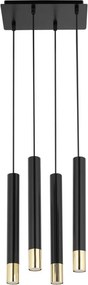 SIGMA LIGHTING 33396 SOPEL TöbbĂĄgĂș FĂŒggesztett LĂĄmpa Fekete, Arany GU11 IP20