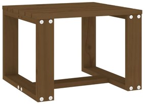 mézbarna tömör fenyőfa kerti kisasztal 40x38x28,5 cm