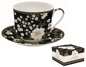 R2S.1454ARTF Porcelán reggelizőcsésze+alj 400ml dobozban, Art Deco &amp; Flowers, Atmosphere