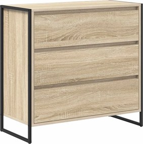 vidaXL Széf fiókkal Sonoma 79 x 36 x 75.5 cm Faanyag