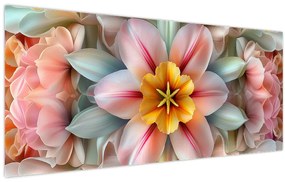Kép - Kaleidoszkópos virág (120x50 cm)
