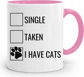 Rózsaszín Bögre Vicces És Have Cats Ajándék fényképes nyomtatással