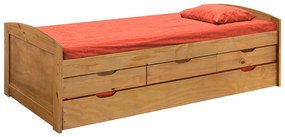 Egyszemélyes ágy fiókokkal és pótággyal 8806V viasz
