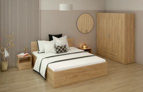 Éjjeliszekrény, tölgy craft arany, DOLI