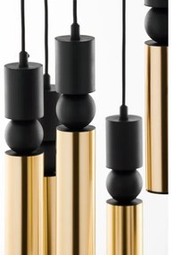 Jupiter 2018 - Csillár zsinóron ALAS 7xGU10/10W/230V arany/fekete