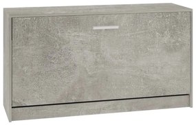 betonszürke szerelt fa cipőtároló pad 80x24x45 cm