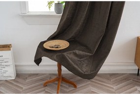 Sötétítő függöny LOOM VELVET 140x250 cm, barna Felfüggesztés: Fém gyűrűk