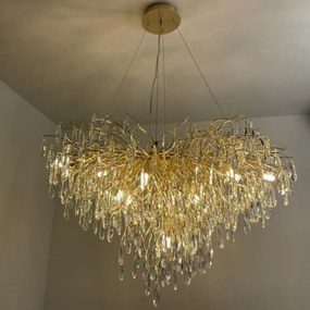 Kristály csillár zsinóron 11xG9/40W/230V arany