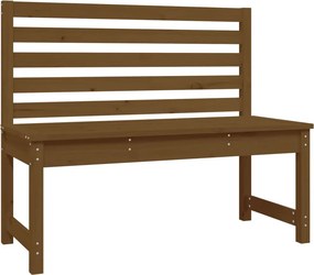 vidaXL mézbarna tömör fenyőfa kerti pad 109 cm
