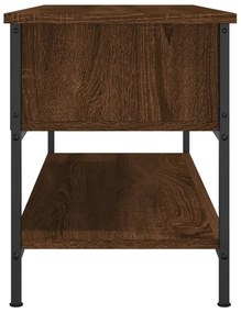 barna tölgy színű szerelt fa TV-szekrény 100 x 35 x 45 cm
