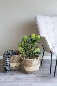 Side pléd, kockás mintázat, 130x180 cm, Fekete/Beige