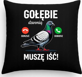 Galambász párna A galambok csengetnek Mennem kell Fekete
