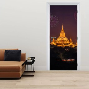 Fotótapéta ajtóra - Tűzijáték Ázsiában (95x205cm)