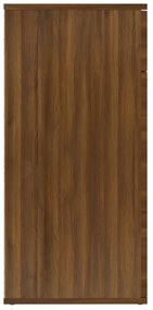 barna tölgyszínű szerelt fa tálalószekrény 80x36x75 cm