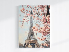 Poszter Város Párizs Franciaország Eiffel-torony Tavasz 60x80