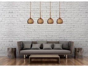 Klausen 114002 - Csillár zsinóron NEST 4xE14/6W/230V réz