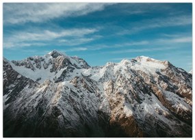 Havas csúcsok képe, Fiordland (70x50 cm)