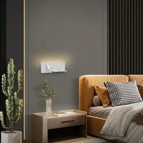 Immax 08285L-LED fali lámpa polccal, USB és vezeték nélküli töltővel, LED/3W/230