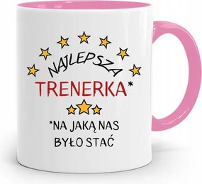 Edzőnőnek Edzőterem Bögre Rózsaszín, fényképes nyomott mintával