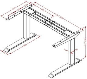 Elektromosan állítható magasságú asztal Liftor Magic, fehér