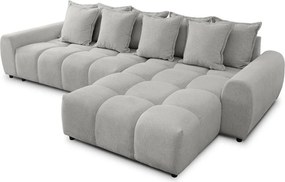 Világosszürke sarokkanapé (jobb oldali-heverő résszel) Albane – Ropez