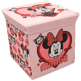 MINNIE EGÉR játéktartó doboz 30x30 cm rózsaszín
