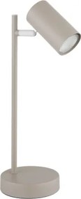 Globo 57911TSA Asztali lámpa, homokszínű fém, fehér, billenőkapcsoló a kábelen, forgatható/dönthető, ø: 132mm, M: 350mm, 1x GU10 5W 230V izzó nélkül