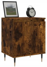 2 db füstös tölgy színű szerelt fa éjjeliszekrény 40x30x50 cm