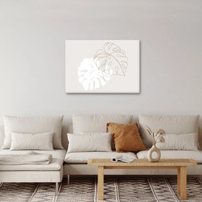 Kép - Line art monstera N⁰2 (70x50 cm)