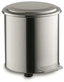 Pedálos tűzálló szemetes, ipari, fém, 50 l, ezüst (UVV11)