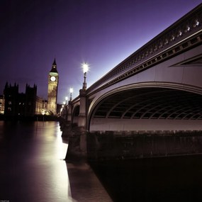 Poszter 40x40cm Westminster híd éjszaka, Assaf Frank