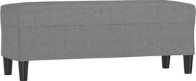 vidaXL sötétszürke szövet pad 100x35x41 cm