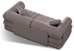 Szürkésbézs buklé kinyitható kanapé 206 cm Kemi – Cosmopolitan Design