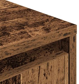 antik fa színű TV-szekrény LED-lámpákkal 100x41x50 cm