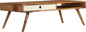 vidaXL tömör akácfából dohányzóasztal 110 x 50 x 35 cm