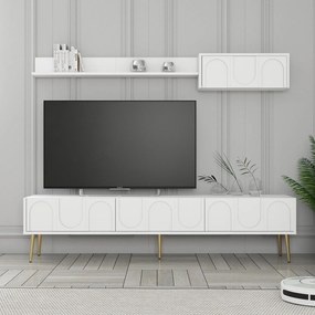 TV szekrény Lyon 2 - Fehér, Arany