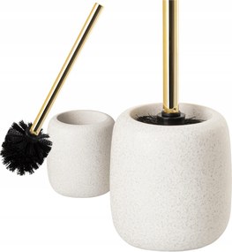 Wc kefe tárolóval Kerámia fehér arany Bonita szett