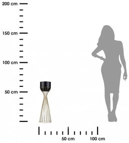 Fém virágcserép LOFT 56x20 cm arany/fekete