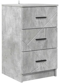 Éjjeliszekrény fiókkal Beton szürke 38 x 38 x 66 cm Faanyag