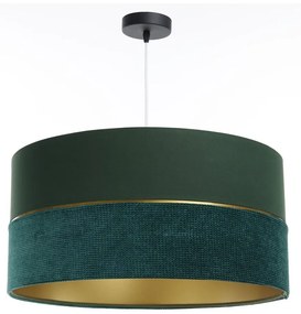 Csillár zsinóron TWIST 1xE27/60W/230V zöld/arany