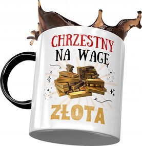 Fekete Bögre Keresztelőre Születésnapra Ajándék Nyomtatott Fotóval