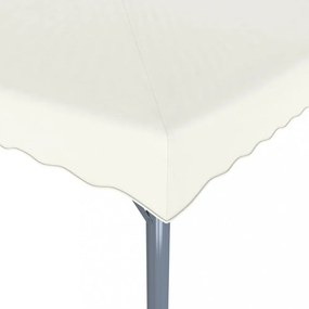 krémszínű alumíniumpavilon LED fényfüzérrel 400 x 300 cm