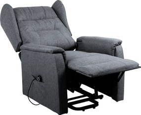 Állítható relaxációs fotel, világosszürke, DOURO