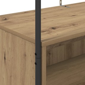 Ruhatartó polcokkal, Artisan tölgy 100x44x160 cm