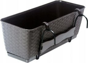 Virágtartó láda Umbra Rattan 50cm betét állvány korlát tartó